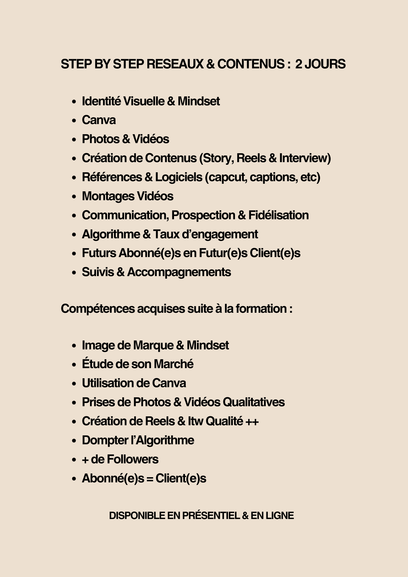 Coaching Réseaux sociaux / Step by Step Réseaux & Contenus
